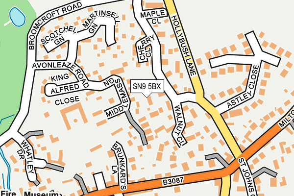 SN9 5BX map - OS OpenMap – Local (Ordnance Survey)