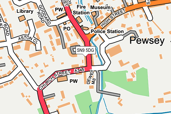 SN9 5DG map - OS OpenMap – Local (Ordnance Survey)