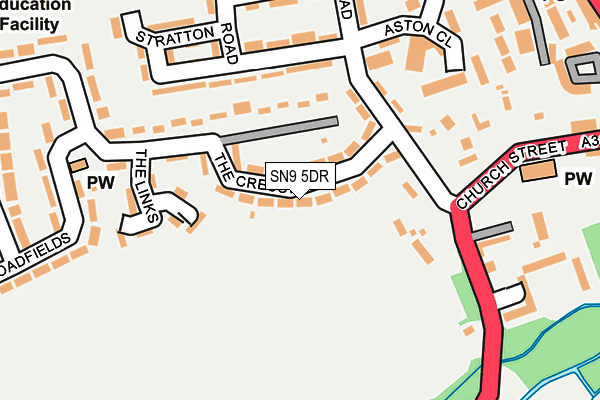 SN9 5DR map - OS OpenMap – Local (Ordnance Survey)