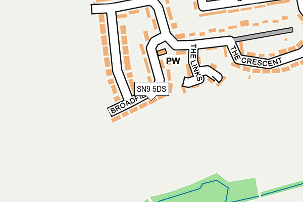 SN9 5DS map - OS OpenMap – Local (Ordnance Survey)