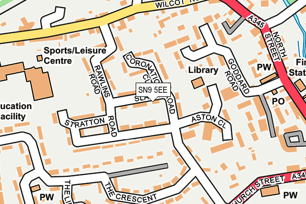 SN9 5EE map - OS OpenMap – Local (Ordnance Survey)