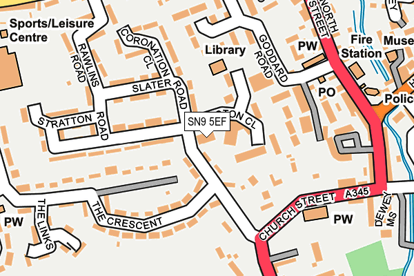 SN9 5EF map - OS OpenMap – Local (Ordnance Survey)
