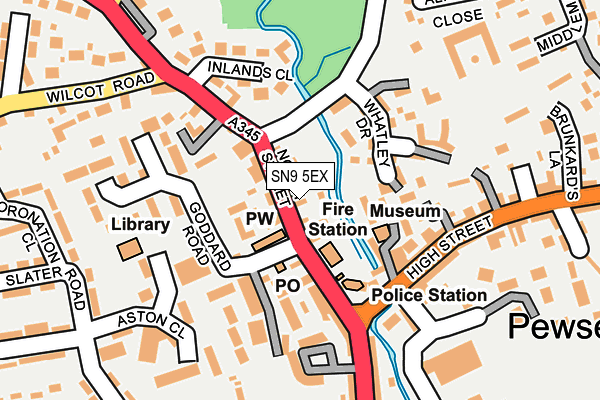SN9 5EX map - OS OpenMap – Local (Ordnance Survey)