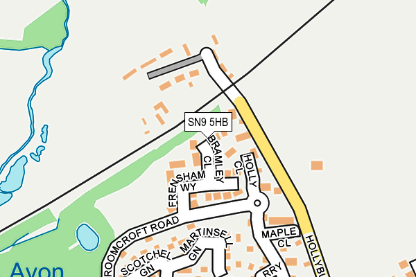 SN9 5HB map - OS OpenMap – Local (Ordnance Survey)