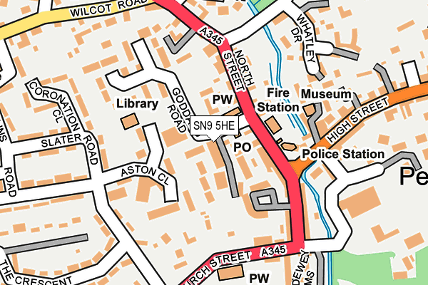 SN9 5HE map - OS OpenMap – Local (Ordnance Survey)