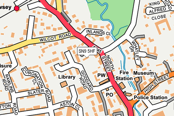 SN9 5HF map - OS OpenMap – Local (Ordnance Survey)