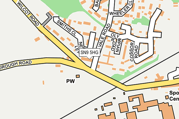 SN9 5HG map - OS OpenMap – Local (Ordnance Survey)