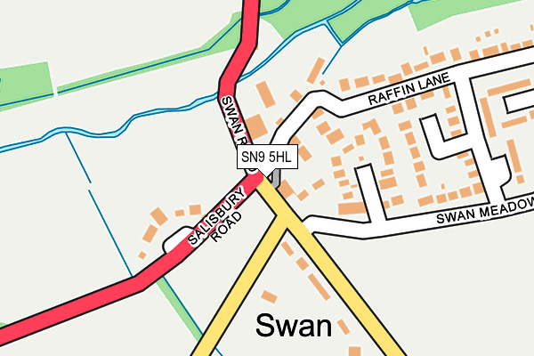 SN9 5HL map - OS OpenMap – Local (Ordnance Survey)