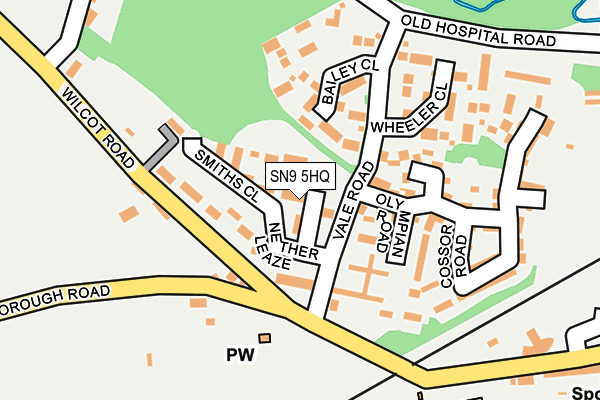 SN9 5HQ map - OS OpenMap – Local (Ordnance Survey)