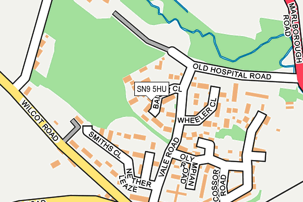 SN9 5HU map - OS OpenMap – Local (Ordnance Survey)