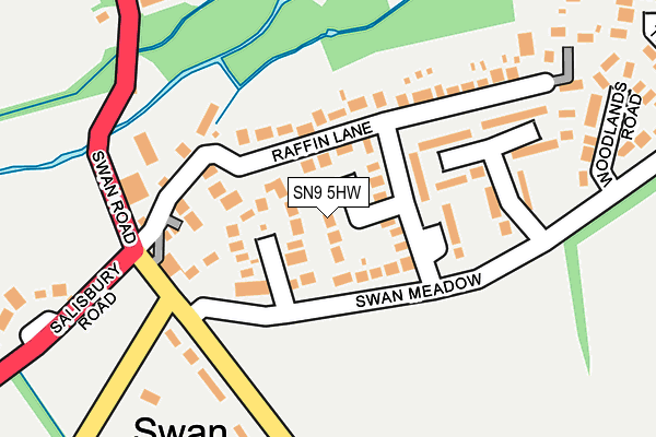 SN9 5HW map - OS OpenMap – Local (Ordnance Survey)