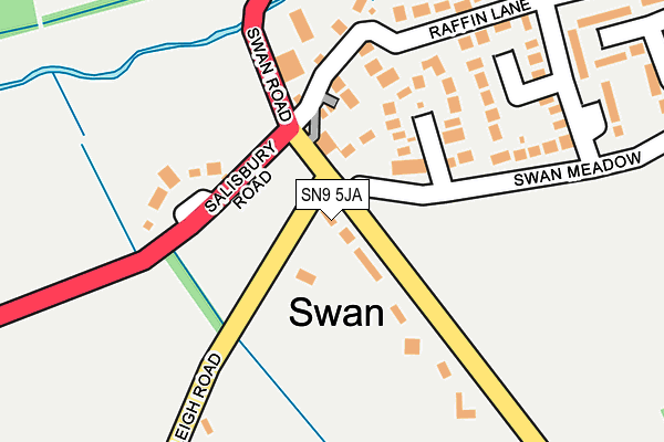 SN9 5JA map - OS OpenMap – Local (Ordnance Survey)