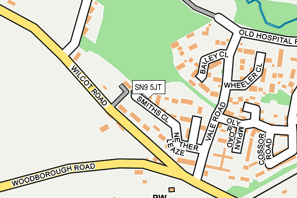 SN9 5JT map - OS OpenMap – Local (Ordnance Survey)