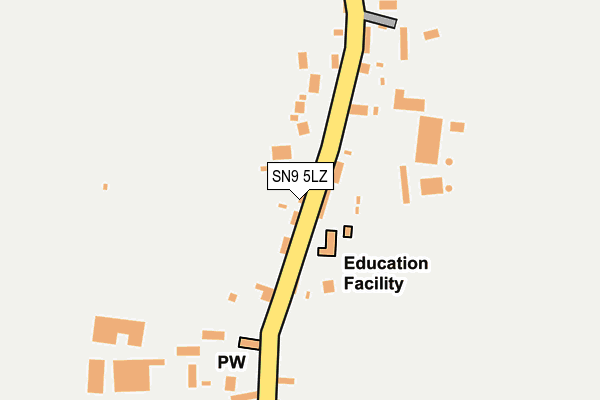 SN9 5LZ map - OS OpenMap – Local (Ordnance Survey)