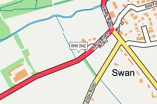 SN9 5NZ map - OS OpenMap – Local (Ordnance Survey)