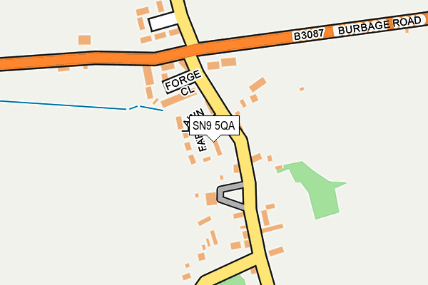 SN9 5QA map - OS OpenMap – Local (Ordnance Survey)