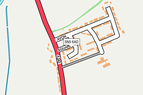 SN9 6AD map - OS OpenMap – Local (Ordnance Survey)