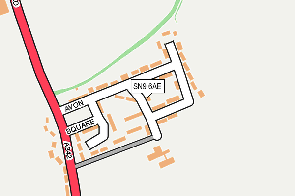 SN9 6AE map - OS OpenMap – Local (Ordnance Survey)