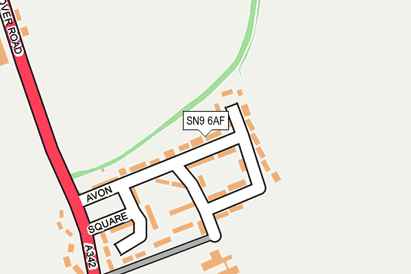 SN9 6AF map - OS OpenMap – Local (Ordnance Survey)