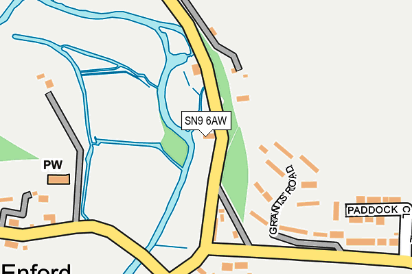 SN9 6AW map - OS OpenMap – Local (Ordnance Survey)