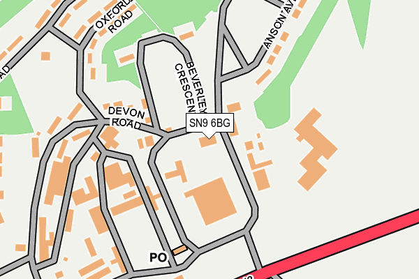 SN9 6BG map - OS OpenMap – Local (Ordnance Survey)