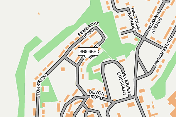 SN9 6BH map - OS OpenMap – Local (Ordnance Survey)