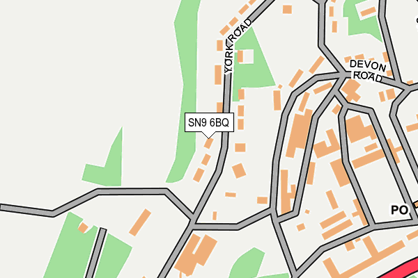 SN9 6BQ map - OS OpenMap – Local (Ordnance Survey)