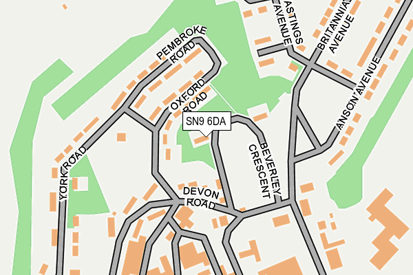 SN9 6DA map - OS OpenMap – Local (Ordnance Survey)