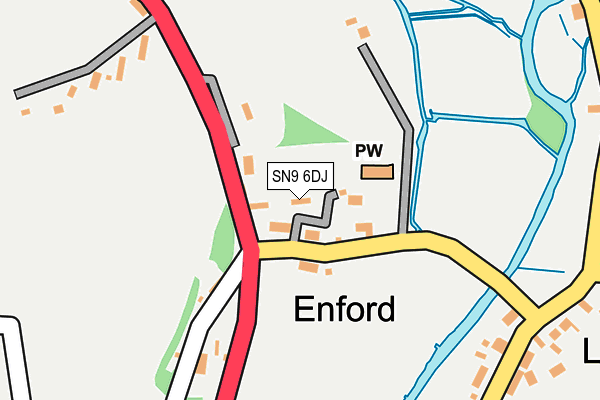 SN9 6DJ map - OS OpenMap – Local (Ordnance Survey)