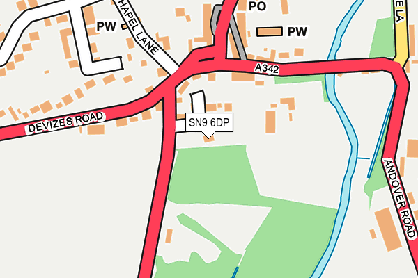 SN9 6DP map - OS OpenMap – Local (Ordnance Survey)