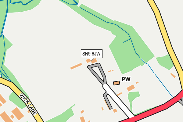 SN9 6JW map - OS OpenMap – Local (Ordnance Survey)