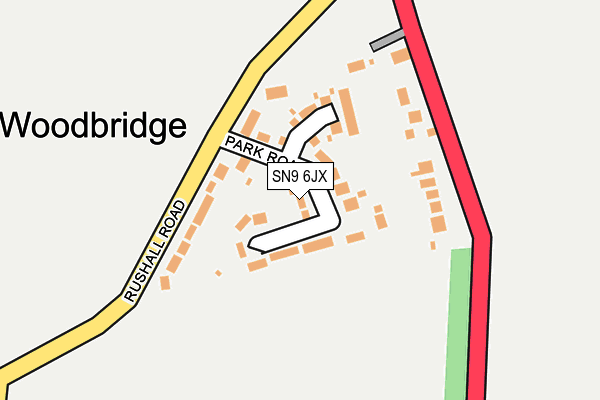 SN9 6JX map - OS OpenMap – Local (Ordnance Survey)