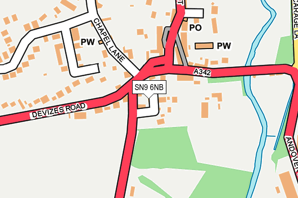 SN9 6NB map - OS OpenMap – Local (Ordnance Survey)