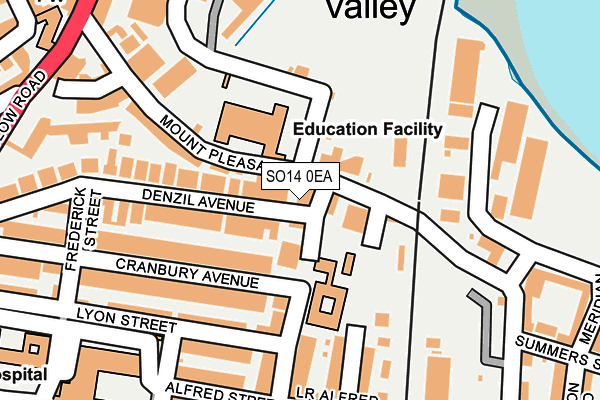 SO14 0EA map - OS OpenMap – Local (Ordnance Survey)