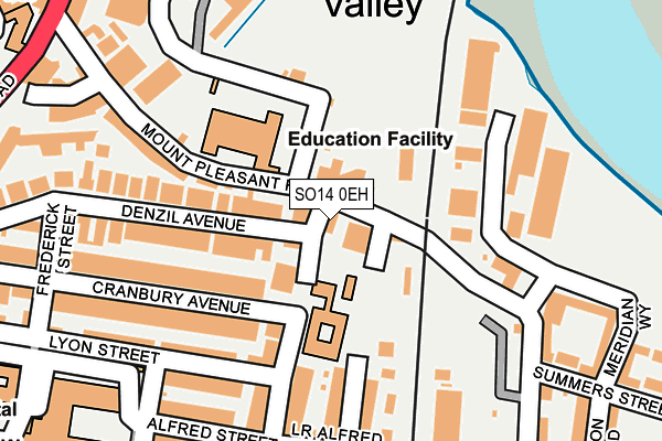 SO14 0EH map - OS OpenMap – Local (Ordnance Survey)