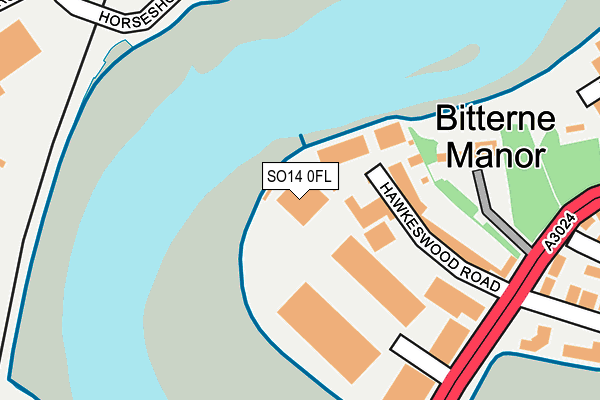 SO14 0FL map - OS OpenMap – Local (Ordnance Survey)