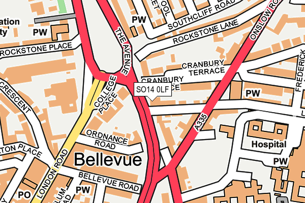 SO14 0LF map - OS OpenMap – Local (Ordnance Survey)