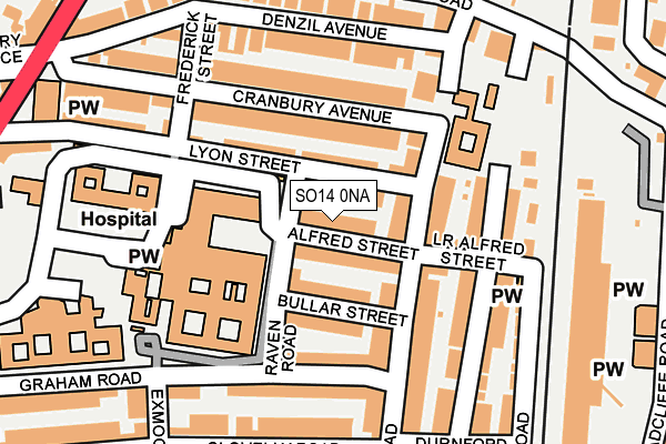 SO14 0NA map - OS OpenMap – Local (Ordnance Survey)