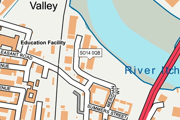 SO14 0QB map - OS OpenMap – Local (Ordnance Survey)