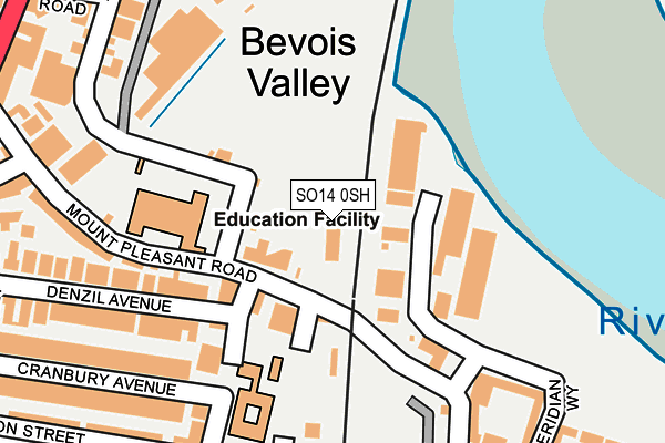 SO14 0SH map - OS OpenMap – Local (Ordnance Survey)