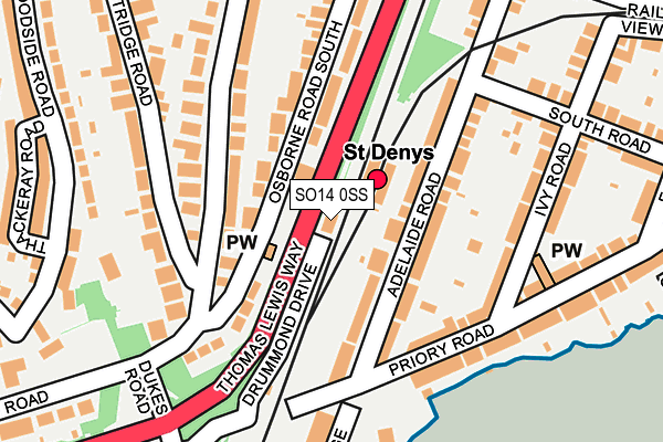 SO14 0SS map - OS OpenMap – Local (Ordnance Survey)