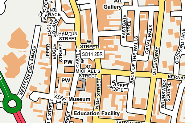 SO14 2BR map - OS OpenMap – Local (Ordnance Survey)