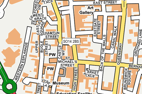 SO14 2BS map - OS OpenMap – Local (Ordnance Survey)