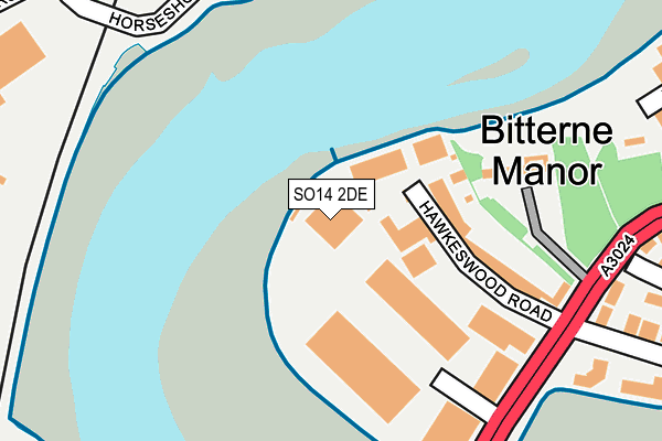 SO14 2DE map - OS OpenMap – Local (Ordnance Survey)