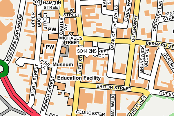 SO14 2NS map - OS OpenMap – Local (Ordnance Survey)