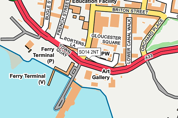 SO14 2NT map - OS OpenMap – Local (Ordnance Survey)