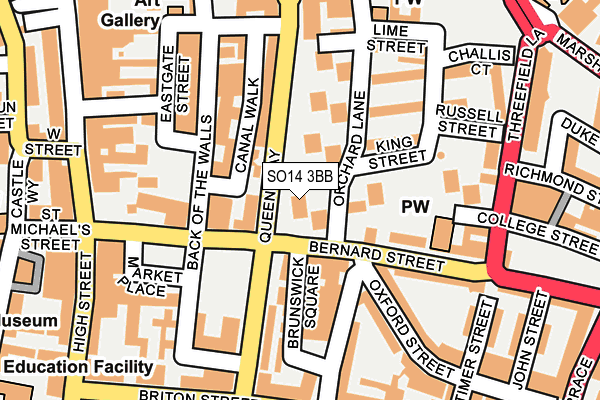 SO14 3BB map - OS OpenMap – Local (Ordnance Survey)