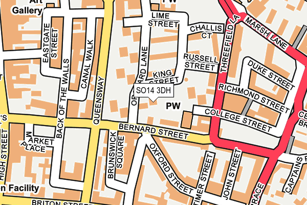 SO14 3DH map - OS OpenMap – Local (Ordnance Survey)
