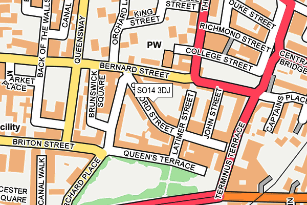 SO14 3DJ map - OS OpenMap – Local (Ordnance Survey)