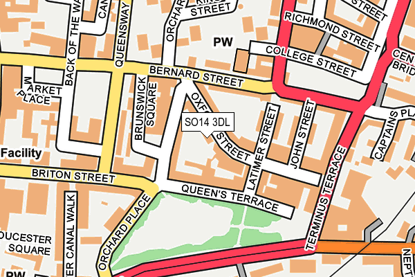 SO14 3DL map - OS OpenMap – Local (Ordnance Survey)